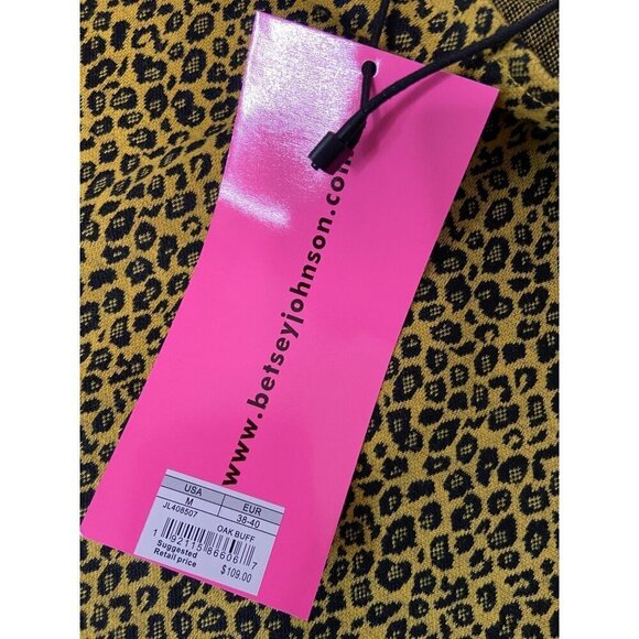 Betsey Johnson NWT Two-Tone Cheetah Print Mini Dress Yellow Size M - Picture 6 of 6